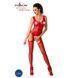 Бодістокінг Passion BS046 red, комбінезон з імітацією панчіх S/M/L