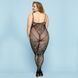 Відвертий бодістокінг JSY &laquo;Фатальна Скарлет&raquo; Plus Size, Black, імітація боді, мереживо, доступ