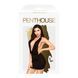 Мінісукня Penthouse - Heart Rob Black M/L, хомут, глибоке декольте, мініатюрні стрінги