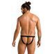Мужские слипы на шнуровке Passion 044 SLIP BEN XXL/XXXL Black, экокожа, люверсы