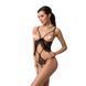 Боді монокіні з відкритими грудьми Passion JUSTINA BODY XXL/XXXL, black