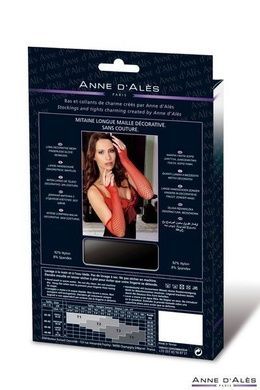 Мітенки сітка Anne De Ales Red