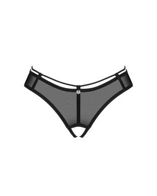 Прозрачные сексуальные женские трусики с доступом Obsessive Roxelia XL/2XL черные