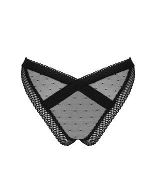 Еротичні мереживні трусики Obsessive Estiqua XS/S чорні