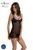 Пеньюар Passion DROSERA CHEMISE black, L/XL, кружевной лиф со стрепами, трусики в комплекте