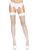 Панчохи-сітка зі швом Leg Avenue Backseam Thigh Highs White, one size
