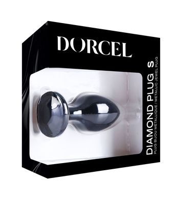 Анальная пробка с кристаллом Dorcel Diamond Plug Black S SO7808 фото