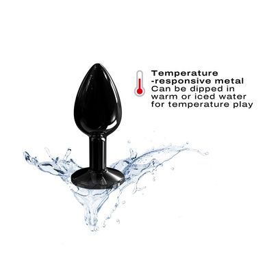 Анальная пробка с кристаллом Dorcel Diamond Plug Black S SO7808 фото