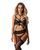 Комплект Obsessive Premisis Black 3-pcs crotchless set L/XL