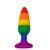 Анальная пробка Wooomy Hiperloo Silicone Rainbow Plug M SO7435 фото