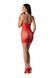 Ажурна мінісукня на тонких бретелях Passion BS096 One Size, red, плетіння на грудях