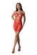Ажурна мінісукня на тонких бретелях Passion BS096 One Size, red, плетіння на грудях