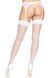 Панчохи-сітка зі швом Leg Avenue Backseam Thigh Highs White, one size