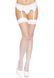 Панчохи-сітка зі швом Leg Avenue Backseam Thigh Highs White, one size