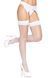 Панчохи-сітка зі швом Leg Avenue Backseam Thigh Highs White, one size