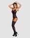 Бодистокинг Obsessive Bodystocking G310 S/M/L, топ, чулки, подвязках, круглые вырезы