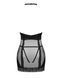 Напівпрозорий пеньюар з відкритими грудьми Obsessive Lacrisia chemise XS/S, чорна, з чокером