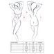 Корсет с пажами Passion JOLENE CORSET XXL/XXXL, black, трусики, полуоткрытая грудь, полупрозрачный