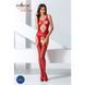 Бодістокінг Passion BS057 red, комбінезон, імітація панчох і пояса S/M/L