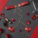 Пестис-сердечка з ланцюжками та чокером JSY Nipple Sticker RT236114 Red