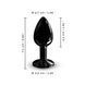 Анальная пробка с кристаллом Dorcel Diamond Plug Black S SO7808 фото 5