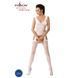 Бодистокинг Passion BS046 white, комбинезон с имитацией чулок S/M/L