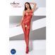 Ажурный бодистокинг с интимными вырезами Passion BS076 red One size