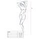 Бодистокинг Passion BS046 white, комбинезон с имитацией чулок S/M/L