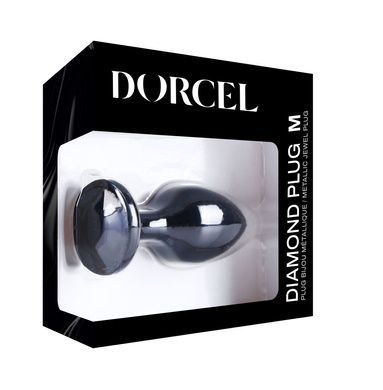 Анальна пробка з кристалом Dorcel Diamond Plug Black M SO7809 фото