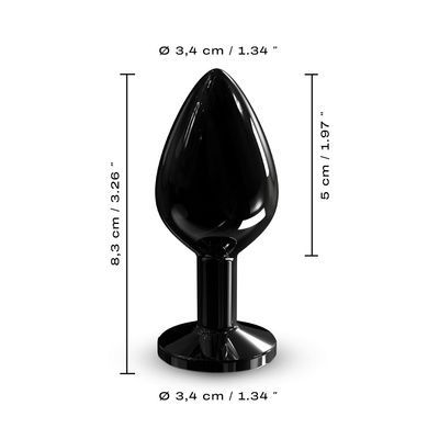 Анальна пробка з кристалом Dorcel Diamond Plug Black M SO7809 фото