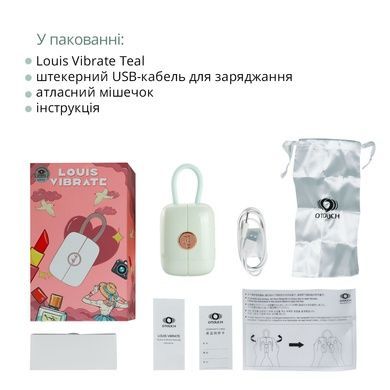 Стимулятор с виброяйцем Otouch Louis Vibrate Teal SO9429 фото