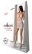 Ажурна мінісукня на тонких бретелях Passion BS096 One Size, white, плетіння на грудях