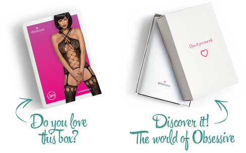 Бодистокинг комбинезон Obsessive Bodystocking G313 S/M/L, шнуровка, геометрический декор