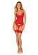 Комплект корсет и стринги Obsessive Ingridia corset & thong XL/2XL, красный