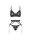 Комплект Obsessive Euridia 3-pcs set XL/2XL, Черный