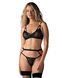 Комплект Obsessive Euridia 3-pcs set XL/2XL, Черный