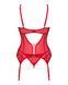 Комплект корсет и стринги Obsessive Ingridia corset & thong XL/2XL, красный