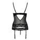 Корсет з відкритими грудьми Passion Exclusive NORTH CORSET L/XL, black, пажі, трусики, шнурівка