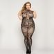Кружевной бодистокинг JSY &laquo;Горячая Хейли&raquo; Plus Size, Black, халтер, имитация чулков, открытый доступ