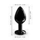 Анальна пробка з кристалом Dorcel Diamond Plug Black M SO7809 фото 5
