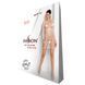 Бодістокінг-сукня з глибоким коміром Passion BS093 white, довгі рукави One size