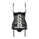 Корсет з відкритими грудьми Passion Exclusive NORTH CORSET L/XL, black, пажі, трусики, шнурівка