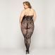 Кружевной бодистокинг JSY &laquo;Горячая Хейли&raquo; Plus Size, Black, халтер, имитация чулков, открытый доступ