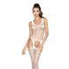 Бодистокинг Passion BS038 white, комбинезон, имитация чулок и пояса S/M/L