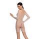 Бодістокінг-сукня з глибоким коміром Passion BS093 white, довгі рукави One size