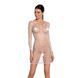 Бодістокінг-сукня з глибоким коміром Passion BS093 white, довгі рукави One size