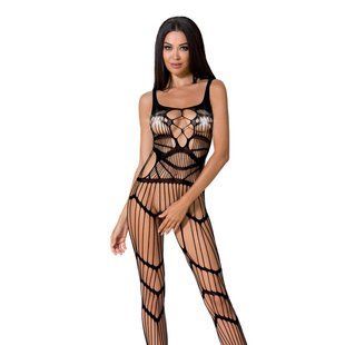 Бодістокінг Passion BS058 black, комбінезон, дуже повітряний S/M/L