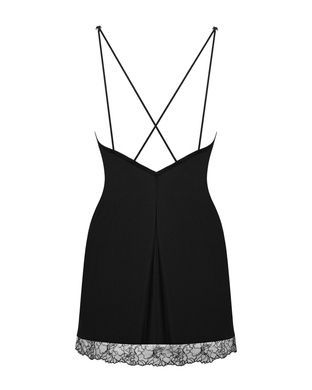Пеньюар та трусики Obsessive Bella Rou chemise & thong XL/2X