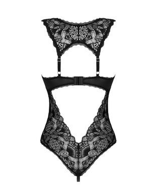 Кружевное боди Obsessive Donna Dream crotchless teddy M/L Black, открытый доступ