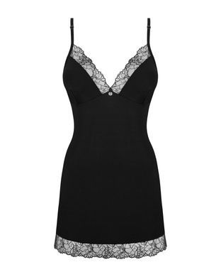 Пеньюар та трусики Obsessive Bella Rou chemise & thong XL/2X